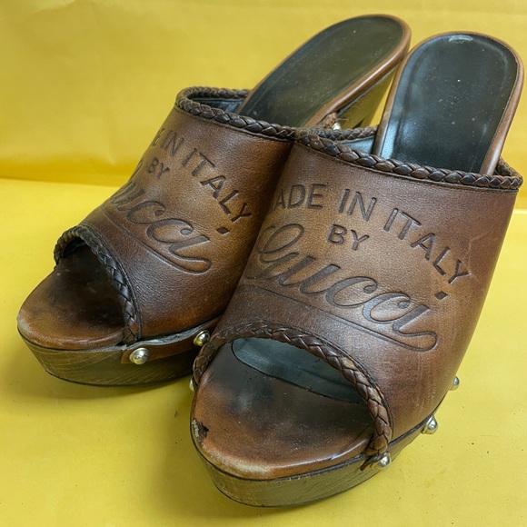 Gucci Shoes - Craft Studded Mid Heel Clogs